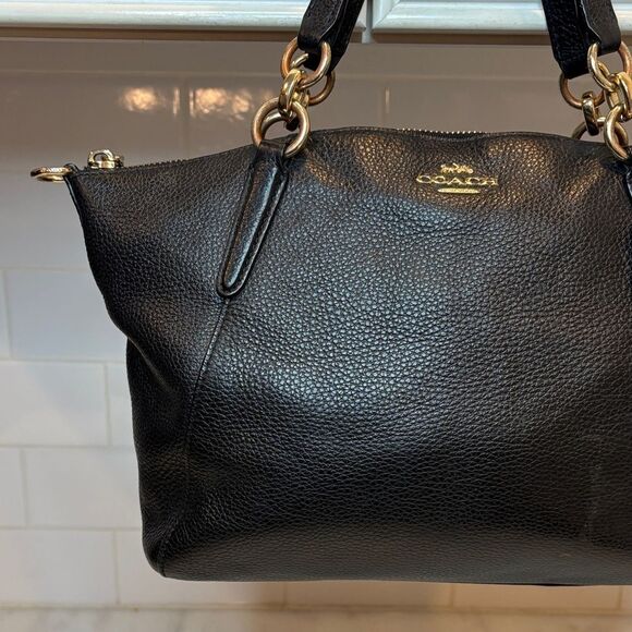 Coach Kelsey Small Pebbled Leather Satchel Shoulder Bag - Picture 2 of 16